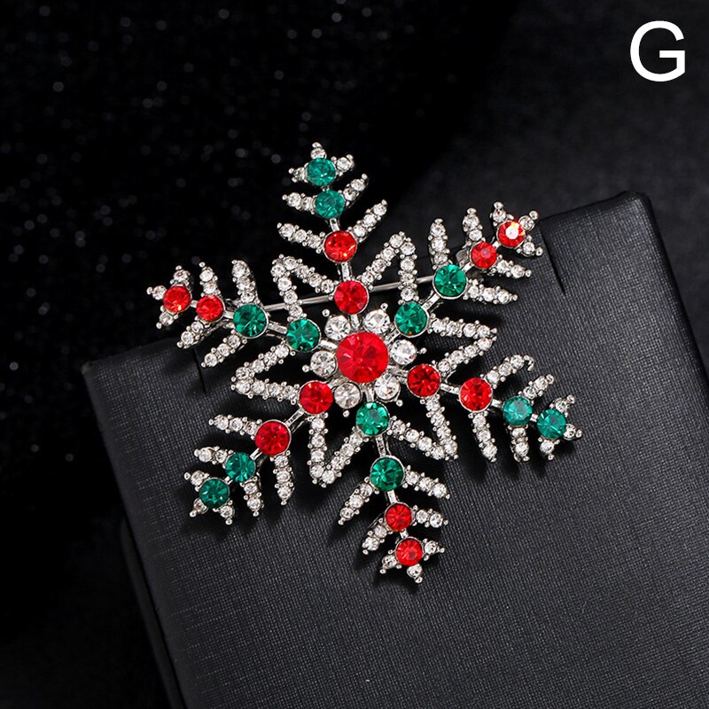 Mode Kerst Broches Kerstman Hoed Handschoenen Bells Sokken Snowfake Strass Pak Metalen Pins Badges Broche Jaar: G
