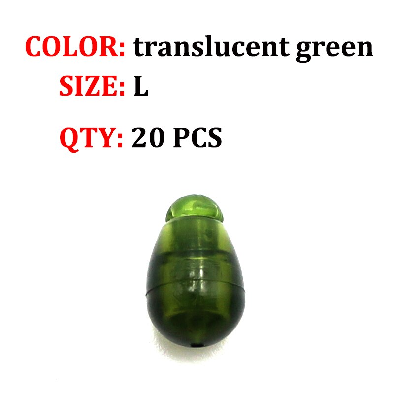 20 Stuks Karpervissen Quick Change Kralen Voor Karpervissen Rigs Methode Feeder Karper Accessoires Vissen Haak Kralen Karper Apparatuur: green-Size L