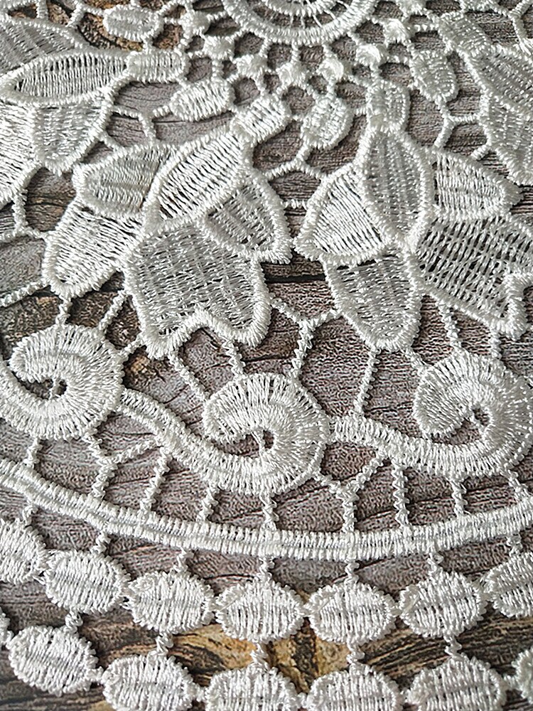 Quente redondo laço solúvel em água bordado lugar mesa tapete de pano almofada copo caneca guardanapo coaster doily ano novo presente de natal panelas