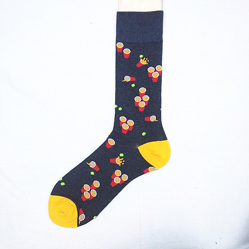 Ananas Burger Bier Mode Trend Element Mannen Kousen Skateboard Sokken: YELLOW