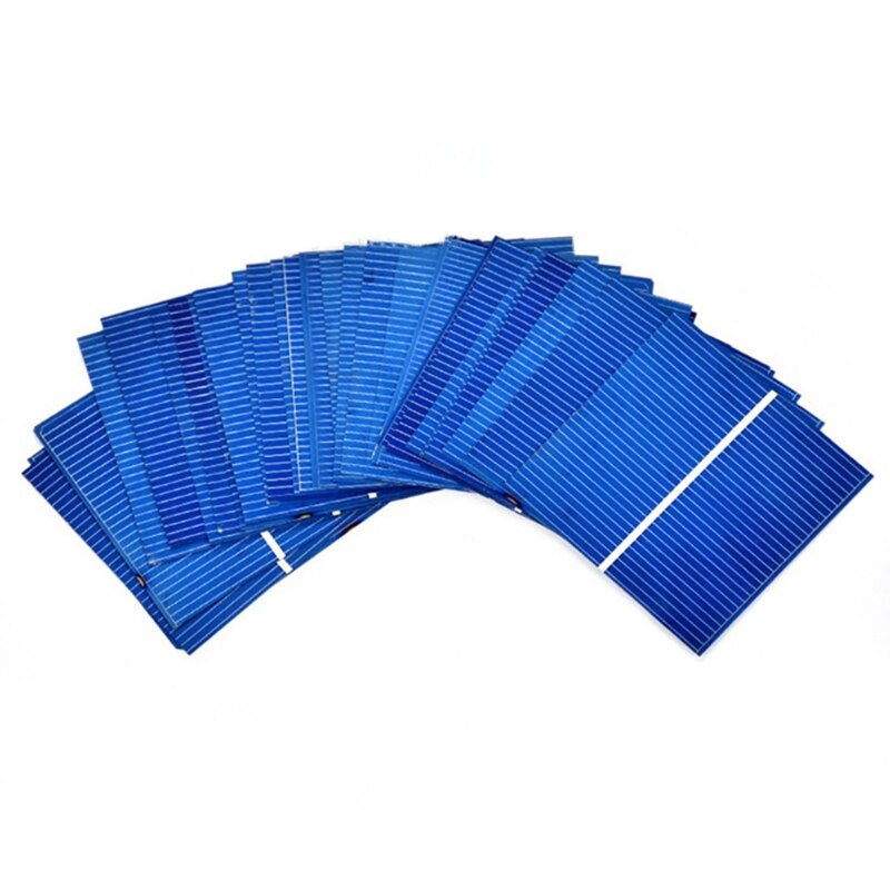 50 Sheets/set 52x52mm Polycrystalline Silicon Solar Panel DIY Solar Cell Cutting Sheet Solar Energy Battery Panel