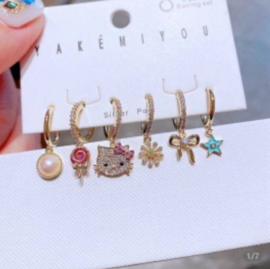 SIPENGJEL orecchini a cerchio in cristallo di zircone lucido di moda Set orecchini pendenti a forma di stella geometrica per gioielli da donna 2021: 2250