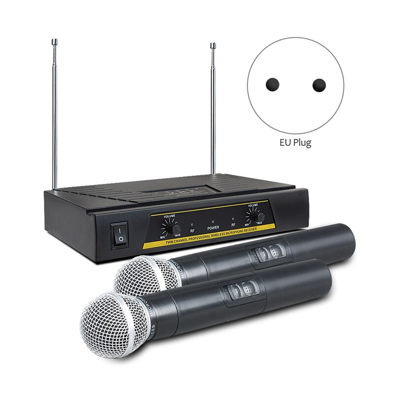 Draadloze microfoon tv computer k lied één voor twee draadloze ktv draadloze karaoke bluetooth microfoon (eu-stekker)