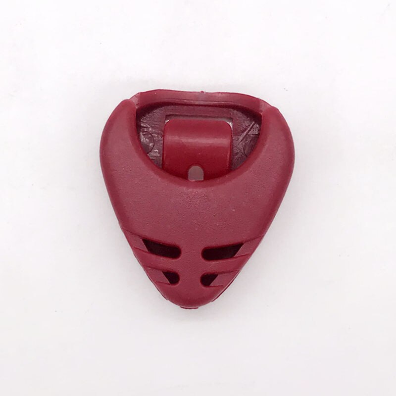 10PCS Guitar Picks Box Durable Plastic Plectrum Case Celluloid Mediator Holders Bass Acoustic Guitar Electric Guitar Accessories: Red