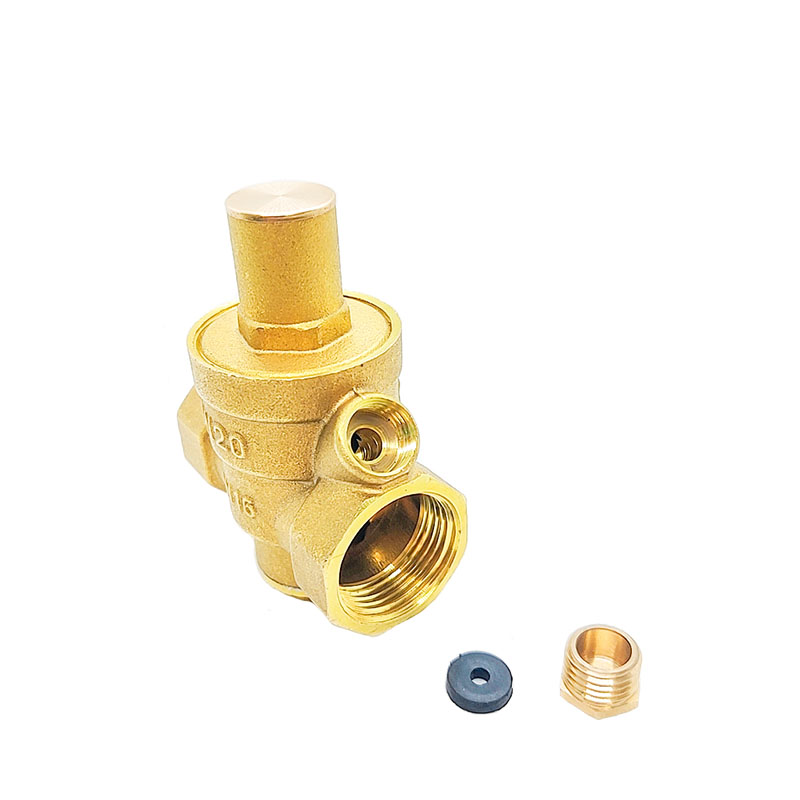 1/2" 3/4" 1" Adjustable Water Reducing Valve Female Thread Brass Pressure Gauge Regulator Valves With Gauge