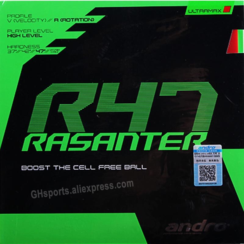 Andro Rasanter R47 Tafeltennis Rubber Pips-In Originele R47 Ping Pong Spons