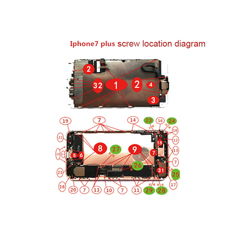 Full Screw Set for iPhone XS XSMAX XR X 6SP 6S 6P 6 Repair bolt Complete Kit Replacement Parts Screws Fix phone Accessories
