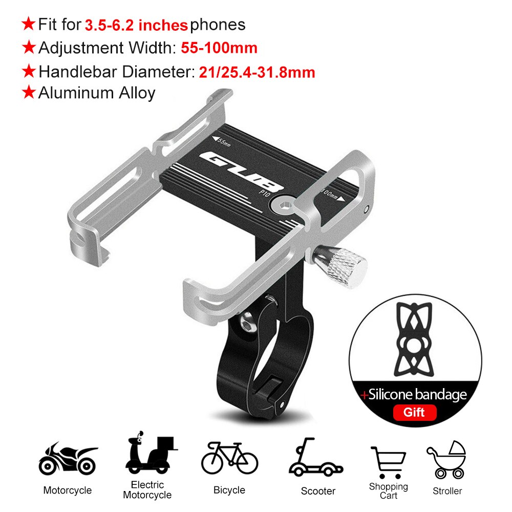 Gub Plus 9 Motorfiets Telefoon Mount Draaibare Fiets Mobiele Telefoon Houder Mtb Rekken Fietsen Scooters Mount Fiets Accessoires: A1 titanium