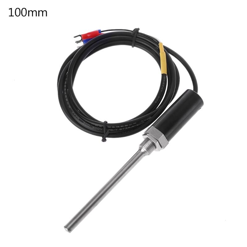 PT100 Stainless Steel Waterproof Temperature Probe Resistance Temp RTD Sensor A5YD: 100mm