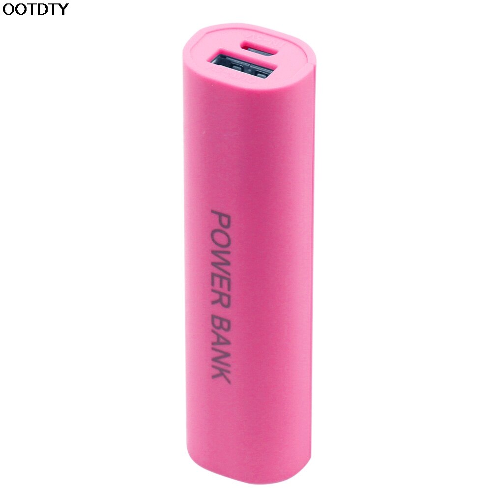 DIY USB 1x18650 Mobiele Power Bank Case Charger Pack Doos Batterij Draagbare # L060 #: Roze