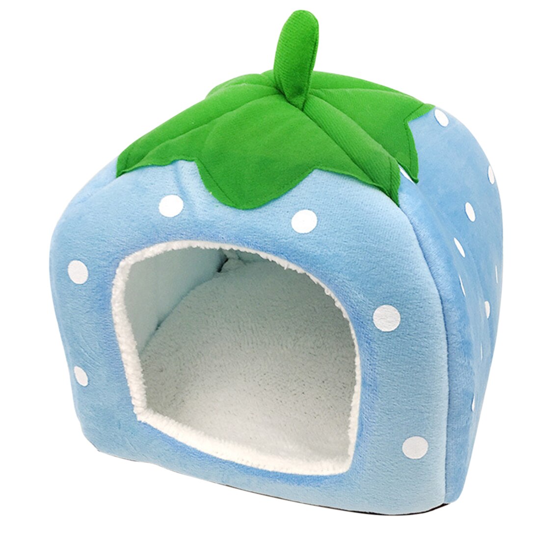Pop Hamster Cage Toys Small Foldable Pet Animal Guinea Pig Bed Strawberry House Nest Winter Warm Squirrel Rabbit Chinchilla Rat: Sky blue / XS
