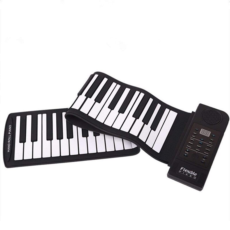 -Hand Roll Piano 61 Bluetooth Transpose Portable Edition Piano Keyboard