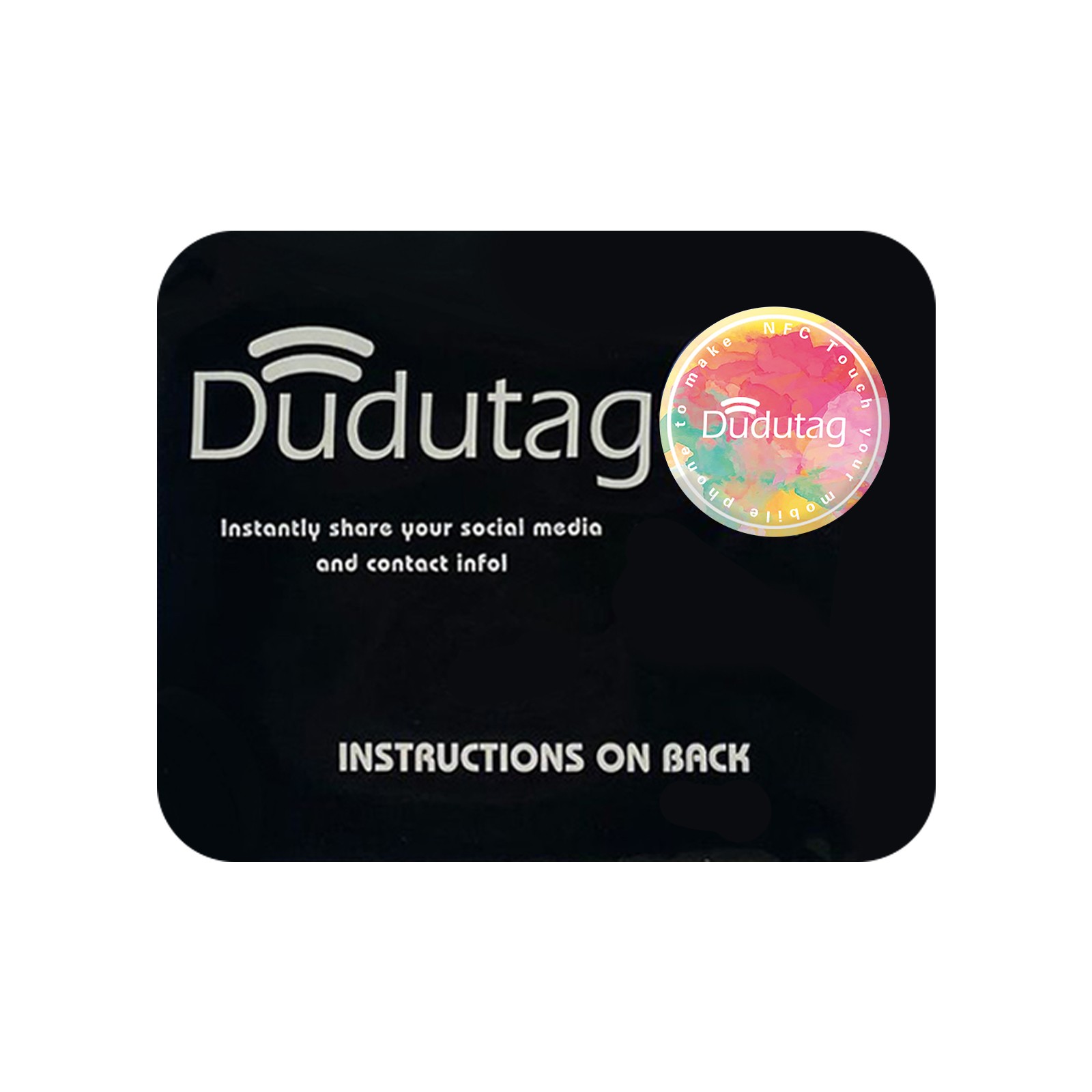 Dudutag-pegatinas inteligentes de un clic para tarjetas de negocios, parches digitales para citas, compatibles con dispositivos IOS y Android: I
