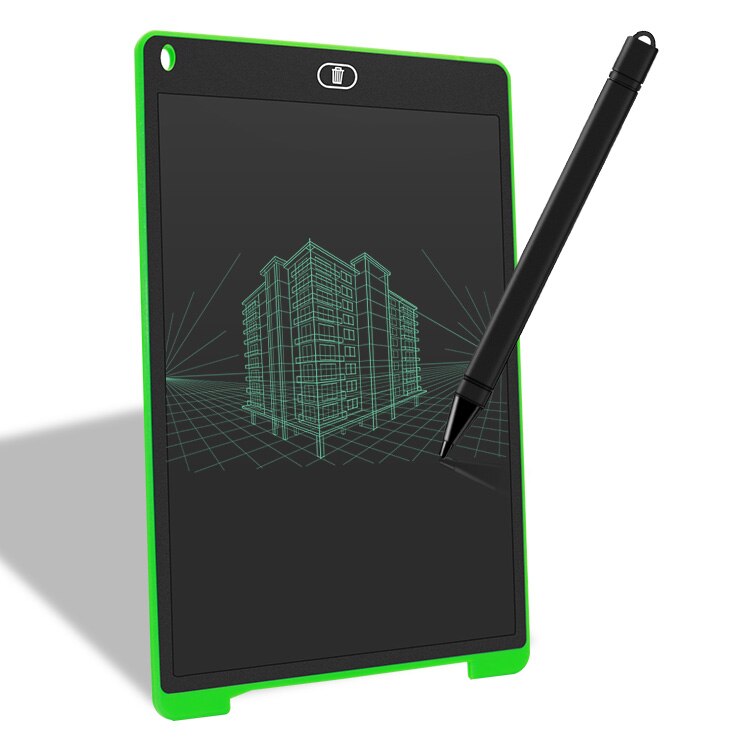 12 Inch LCD Writing Tablet Portable LCD Drawing Tablet Handwriting business Pad Drawing Graphics Handwriting Electronic Pad: Green
