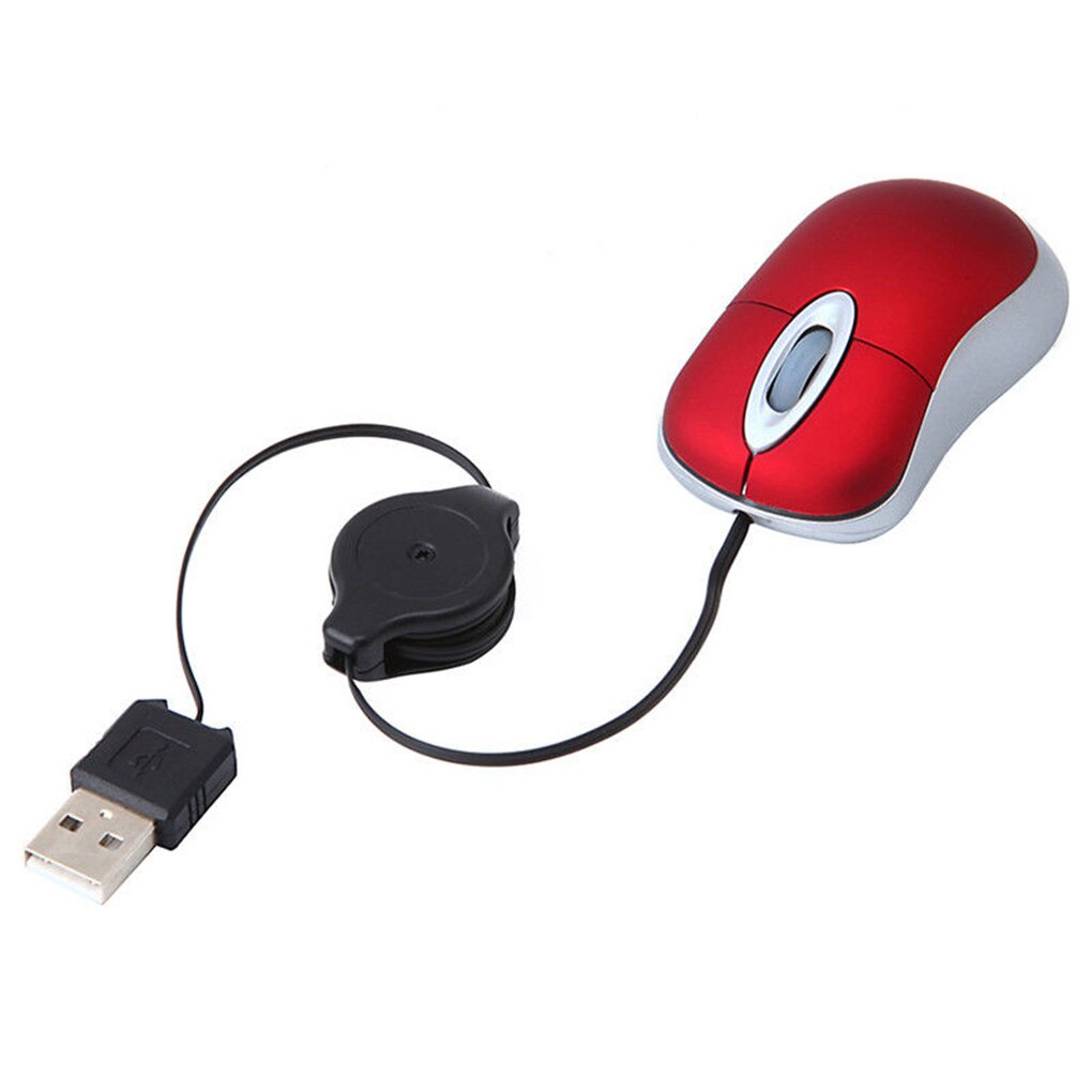 Belle Mini souris filaire rétractable USB câble ergonomique ordinateur de bureau ordinateur portable souris de jeu photoélectrique petite souris