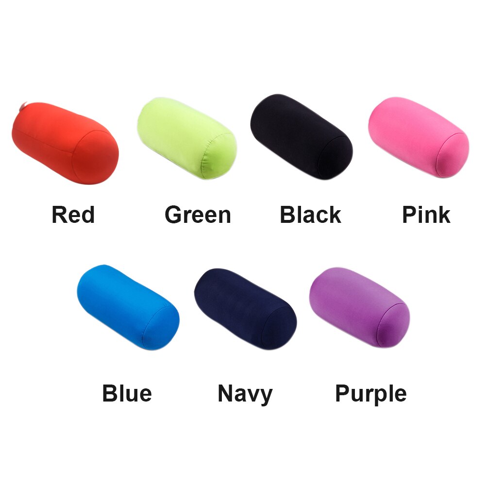 30cmx16cm Cylindrical pillow Micro Mini Microbead Back Cushion Roll Pillow Head Convenient Travel Pillow Bed Decoration