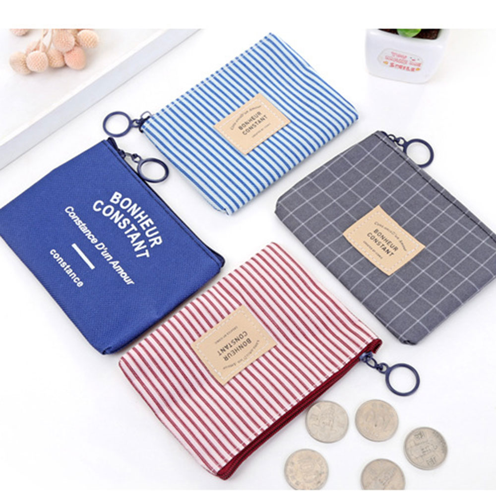 1 PC unisexe toile sac à main carte clé Mini sac à main sac en toile petit Zipper porte-monnaie porte-carte petit sac Mini portefeuille