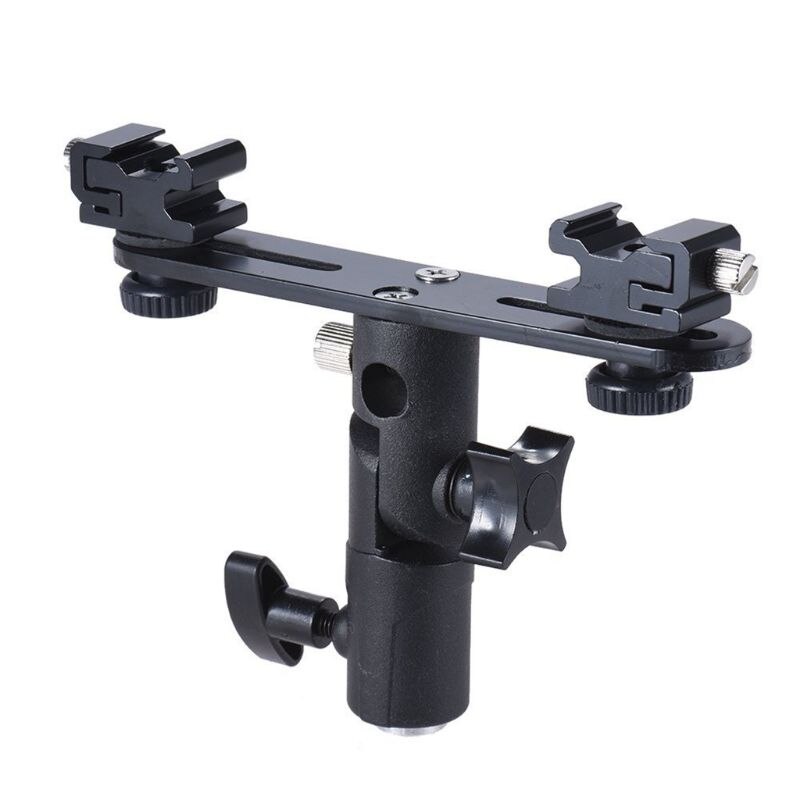 Double Shoe Flash Umbrella Holder Light Stand Speedlight Bracket Mount for Photo Video Photography DSLR Camera Accessories