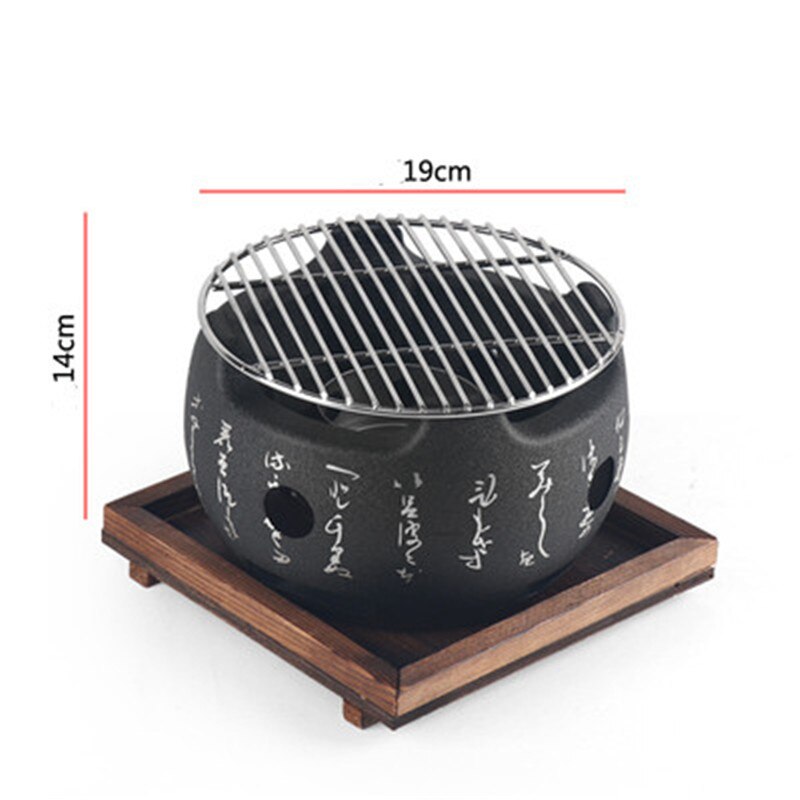 Ronde Barbecue Gereedschap Indoor Bbq Kachel Houtskool Grill Draagbare Bbq Grill Koreaanse Carbon Outdoor Houtskool Grill Camping Grill Tafel: 2