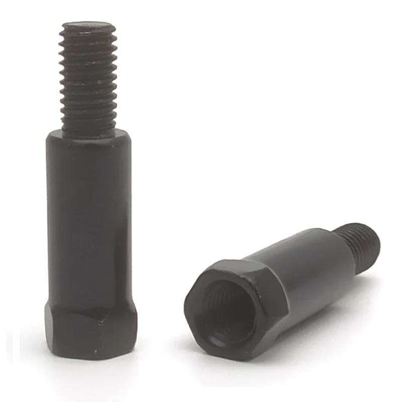 1 paio di adattatori per specchietti retrovisori moto neri argento più lunghi M8 8mm in senso orario anti-orario destra sinistra vite di cambio filettatura