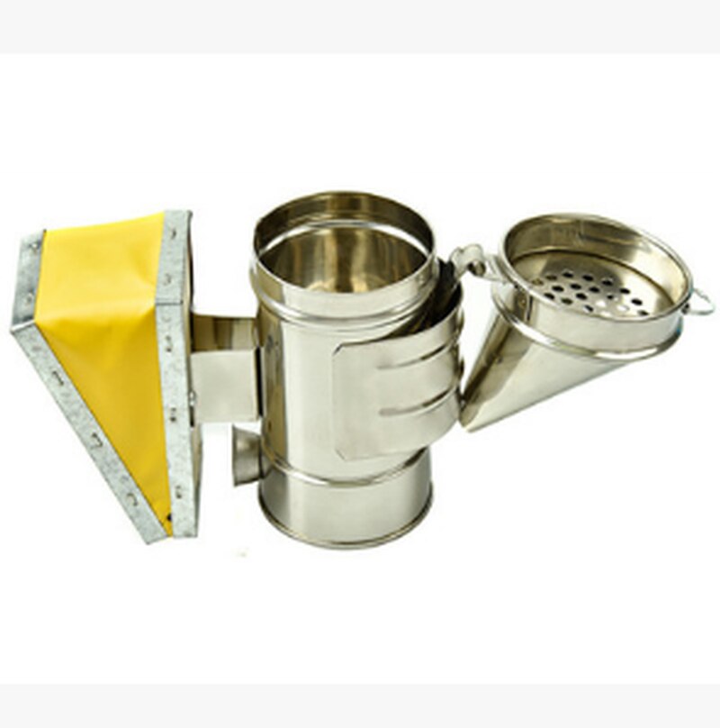 Herramienta de apicultura de acero inoxidable, ahumador DE COLMENA, hierro galvanizado con protección térmica, equipo de apicultura, 1 ud.