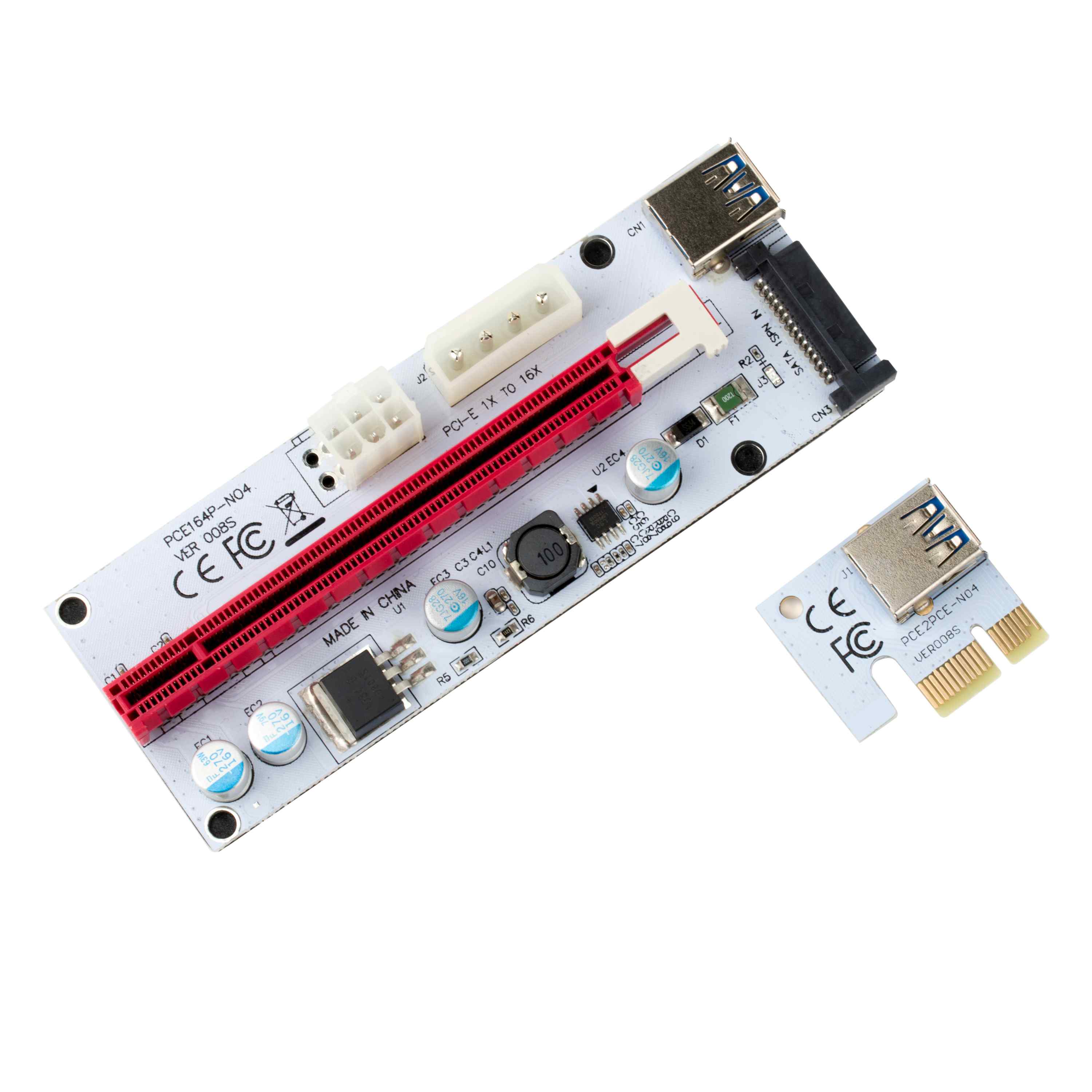 Mining Pci-E Riser 6pin Power Interface Pcie 1X Te 16x Riser Card Adapter Voor Gpu Mijnwerker