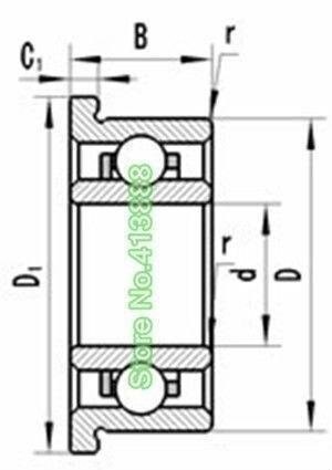 F623 SF623 SF623ZZ F623ZZ F623-2Z F623Z zz z 2z Flange Flanged Deep Groove Ball Bearings 3 x 10 x 4mm 3*10*4 MM