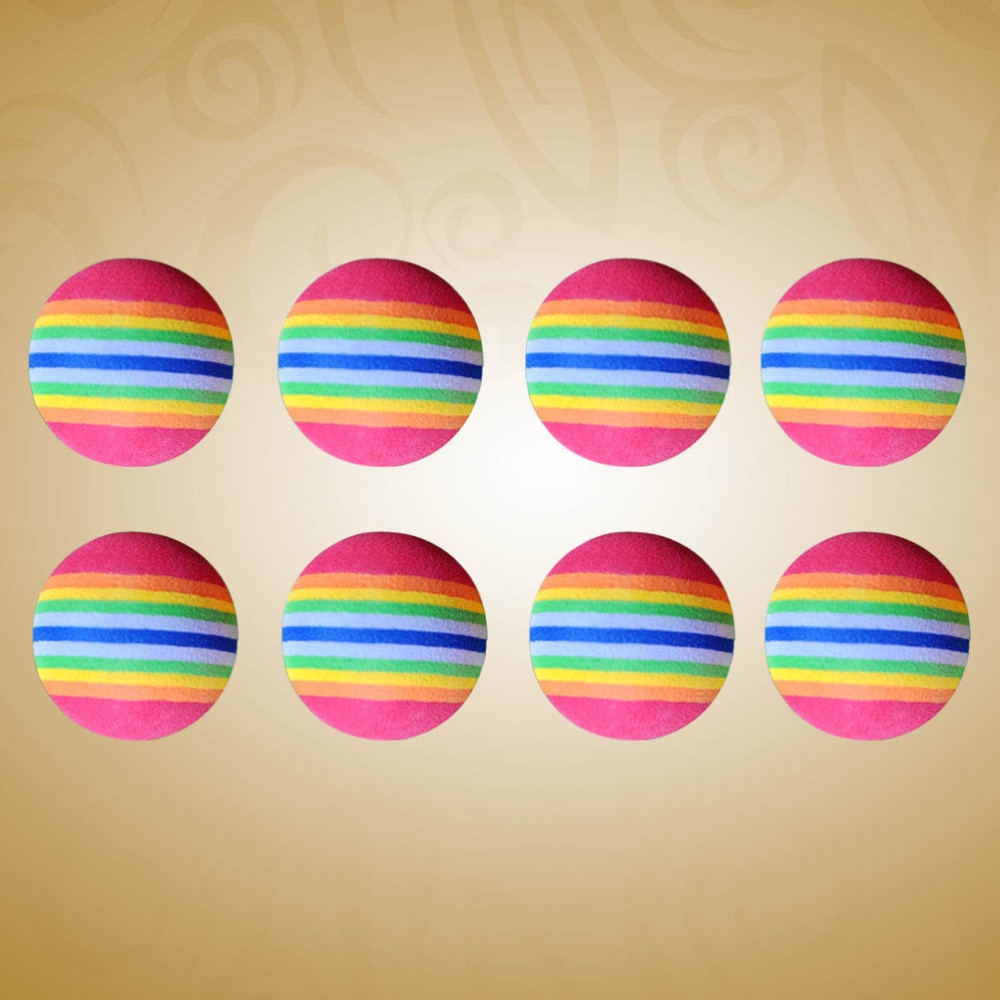 8 stk 42mm regnbue eva skumball golftrening innendørs treningshjelp myk golftreningsball (fargerik)