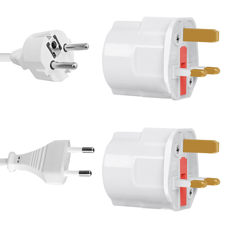 1 pièces blanc noir 13A corée allemande France russie ue vers royaume-uni adaptateur de prise de courant prise fusible singapour malaisie convertisseur prise Type G