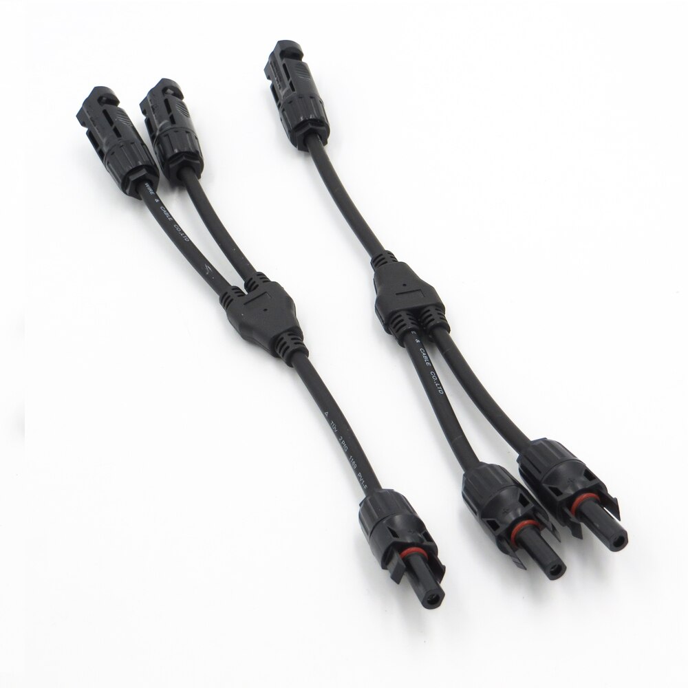 1pair 2Y Branch parallel connection 30A 1000V Electrical Solar Connector Photovoltaic solar Panel Cable Wire Connector