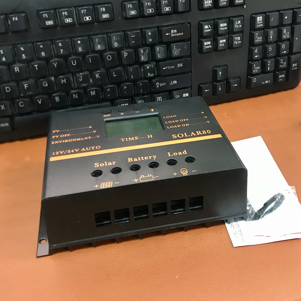 40A 50A 60A 80A Solar charge controller LCD display PV panel battery charger regulator 12V 24V USB PWM controller
