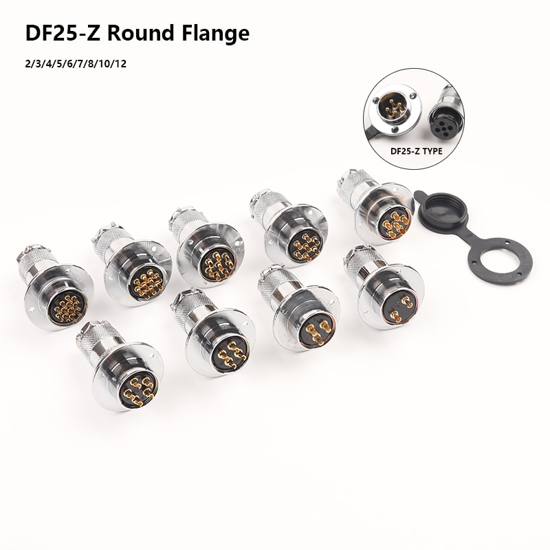 1Set DF25 GX25 Circular Flange Female Plug & Male ... – Grandado