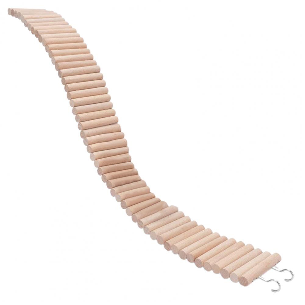 Parrot Ladder Toy Natural Wood Pet Ladder Toy Bird Toy Bite Resistant Universal Bird Climbing Ladder Bridge