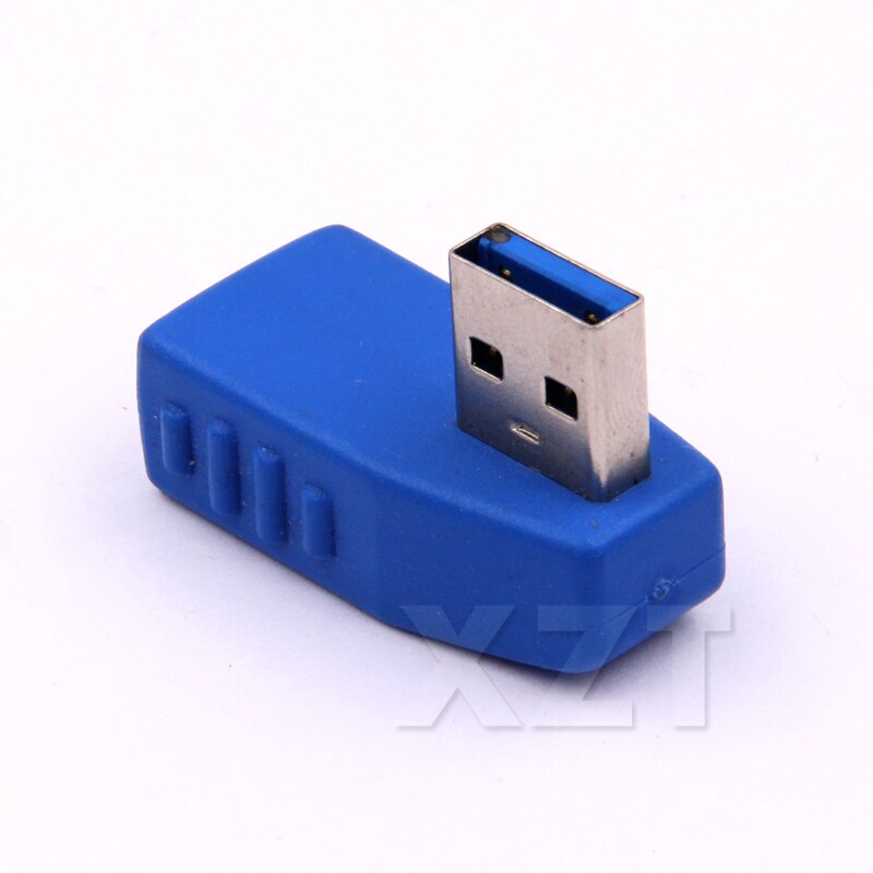 1 stks USB 3.0 90 graden Links USB man vrouwelijke turn adapter USB 3.0 Man-vrouw 90 graden converter