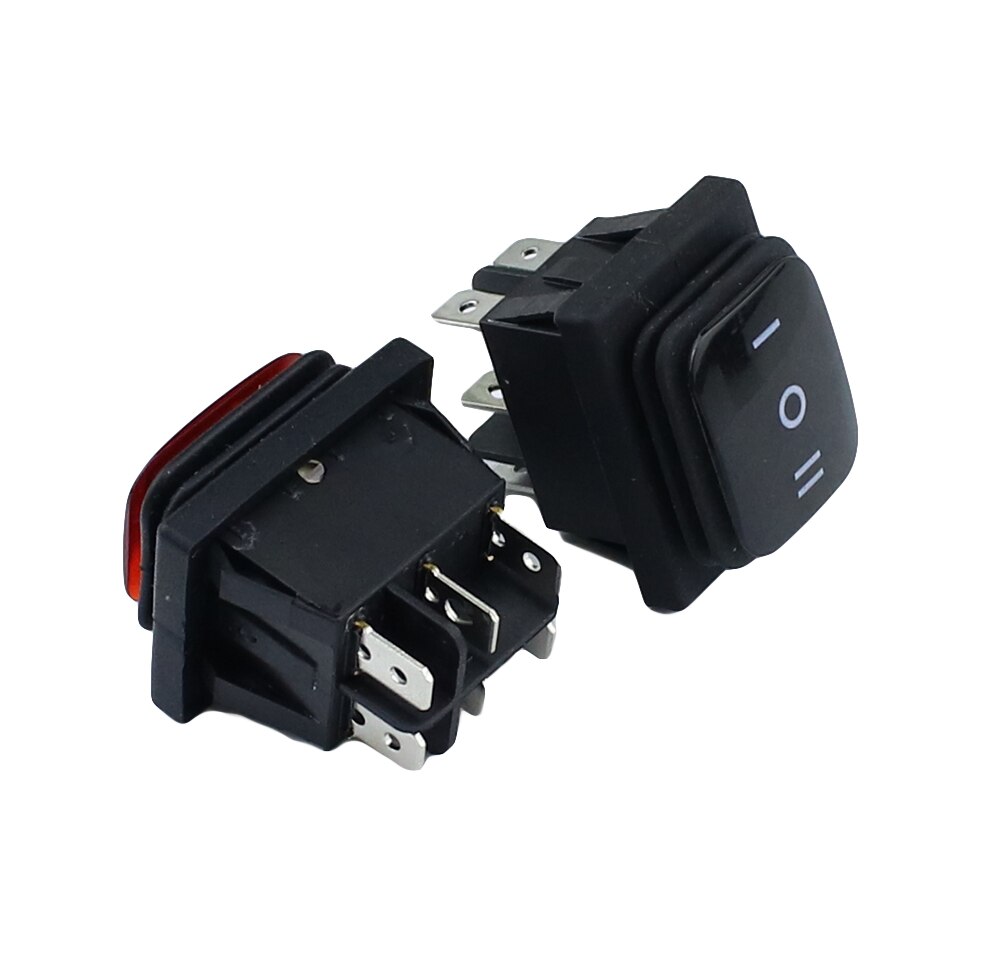 1Pcs Waterproof 6Pin Rocker Switch 3 Position Locking ON-OFF-ON DSDT 16A/250V/ 20A 125V RL2