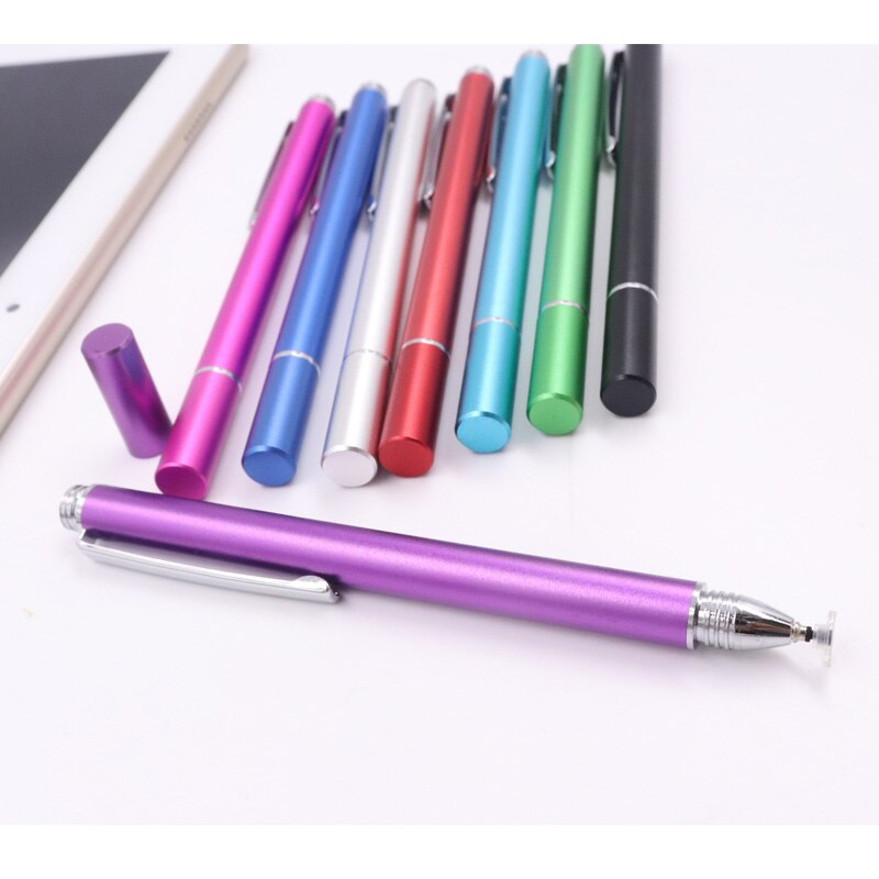 disc tip stylus touch pen with metal clip for your study and work