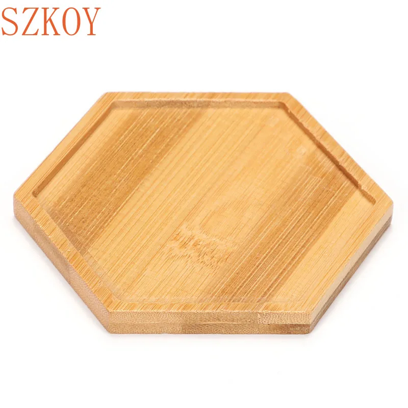 Soporte para maceta con 8 diseños, almohadilla para bonsái carnoso, bandeja de bambú, bandeja para maceta de madera, decoración para el hogar y la Oficina, soporte para macetas, 1 ud.
