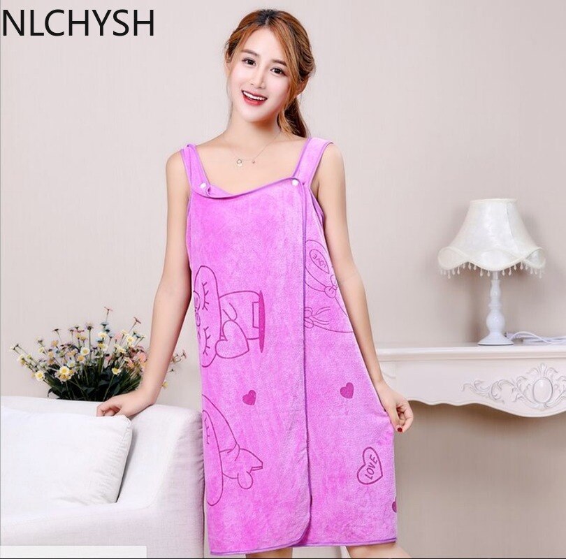 Toalla de Microfibra Suave en Forma de Vestido para Mujer, Ropa, Bata de Baño a la , de Secado Rápido, Sexy, ideal para Spa, Playa: violet