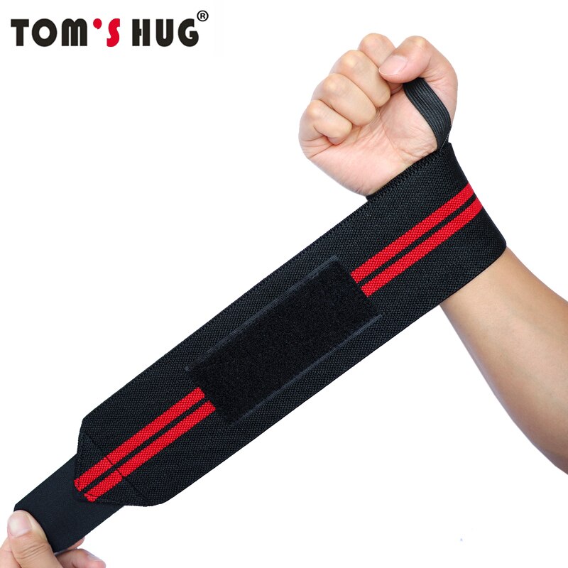 Muñequera ajustable con soporte de Tom&#39;s Hug, pulsera de Protección deportiva, color rojo, 1 unidad