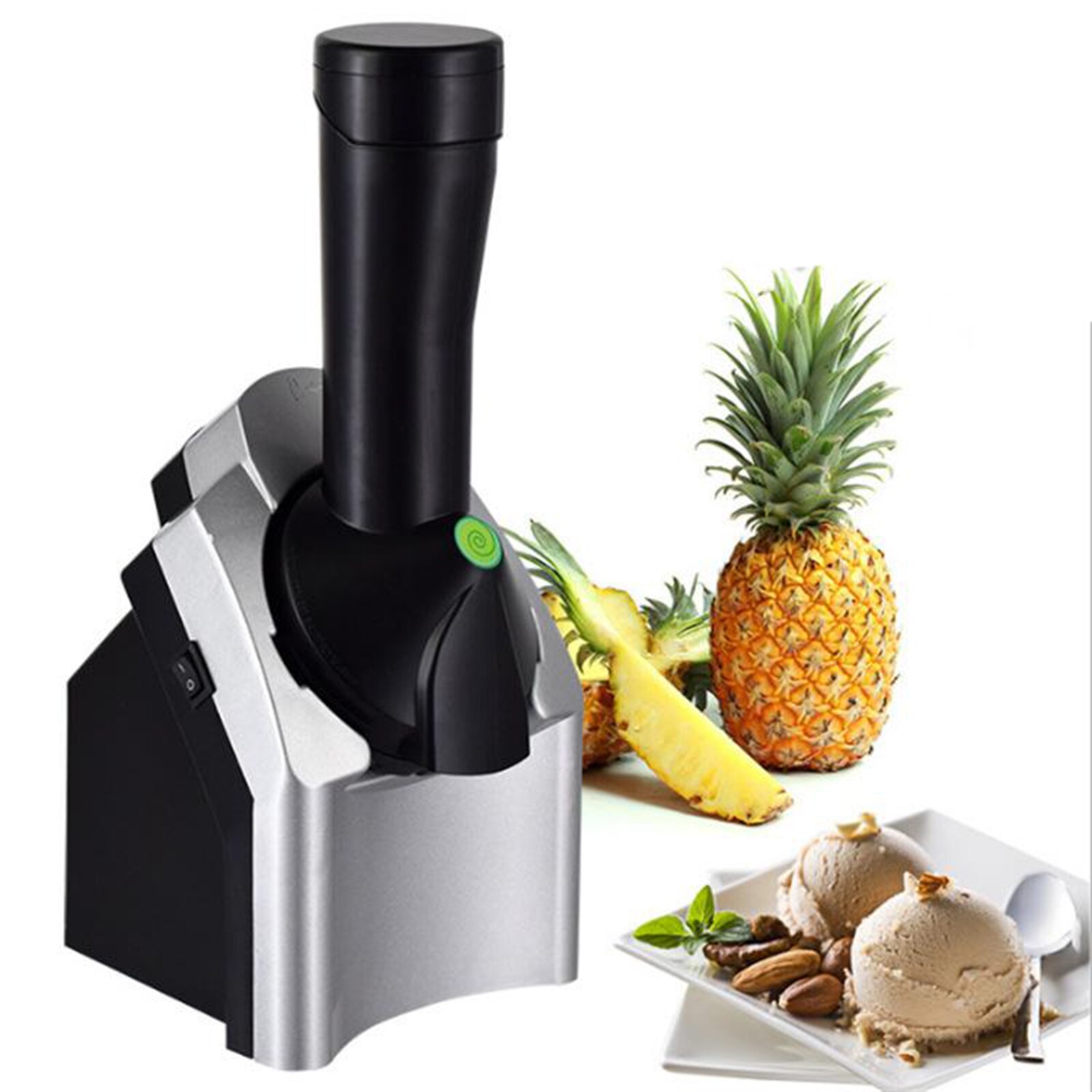 110V Fruit Ice Cream Machine Easy Operation Frozen Fruit Ice Cream Maker Dessert Frozen Yogurt Sorbet Maker US