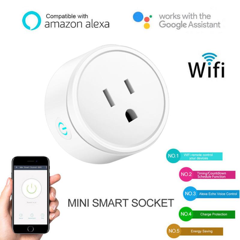 Wireless Power Socket Remote Control Socket WiFi Smart Plug Power Statistics Smart Socket For Alexa/Google Home