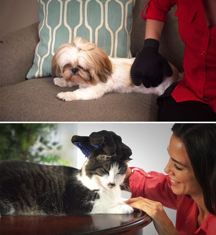 Cat Pet brush Glove Deshedding Gentle Efficient Pet Grooming Glove Dog Bath Cat cleaning Supplies Pet Glove Dog combs 2