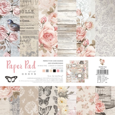 NIEUW! ENO Groet Scrapbooking Papier Pad 10inch Rose Garden Scrapbooking Papier Set DIY Decoupage Kit