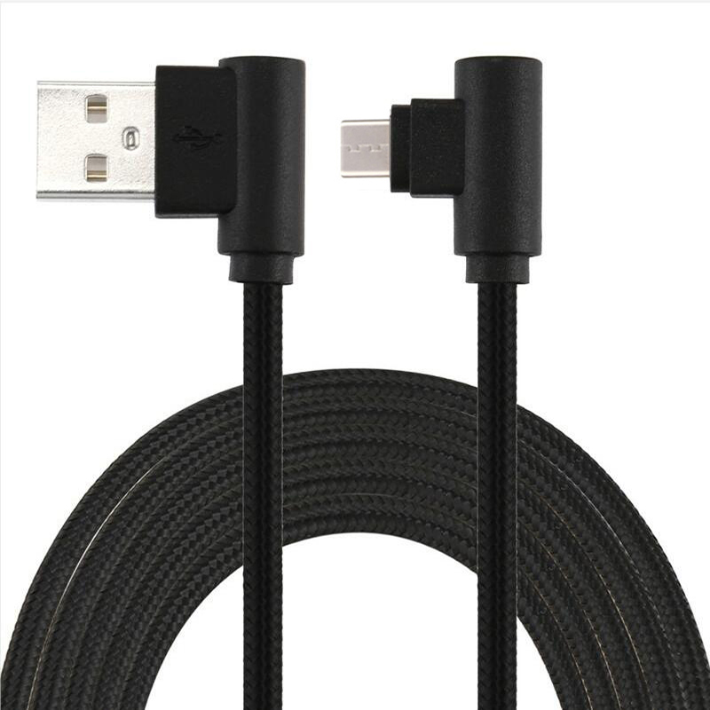 Android Haakse Elleboog Gevlochten Datakabel Micro2m 3M Usb Nylon Oplaadkabel Geschikt Voor Samsung, Xiaomi