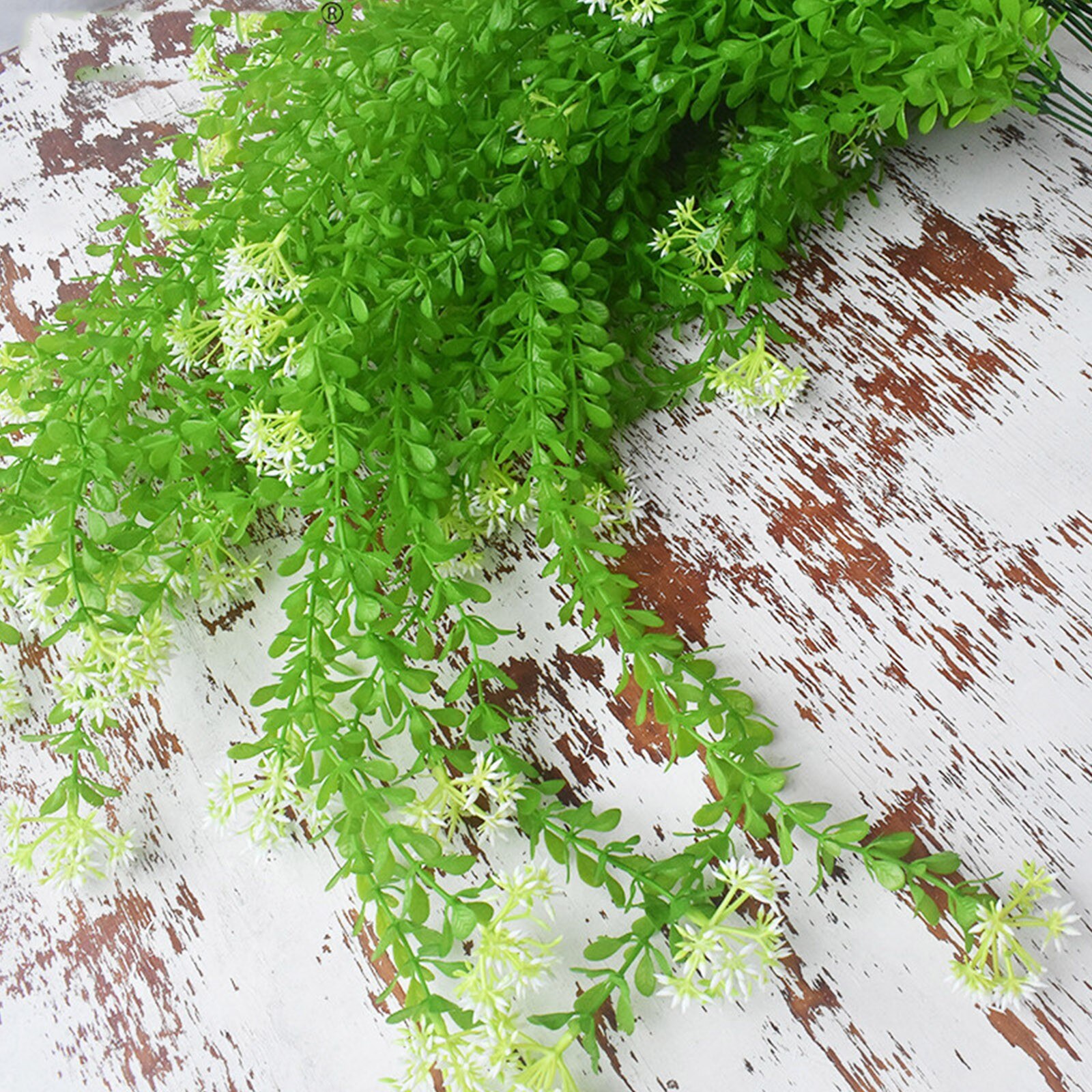 Green Artificial Hydrangea Wall Hanging Vine Long Artificial Plant Decoration Simulation Rattan Leaves Branches Green Plant