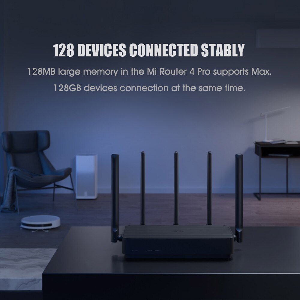 Xiaomi Mi routeur 4 Pro Gigabit double bande 1317Mbps 2.4G/5.0GHz routeurs sans fil Wifi répéteur avec 5 antennes à Gain élevé