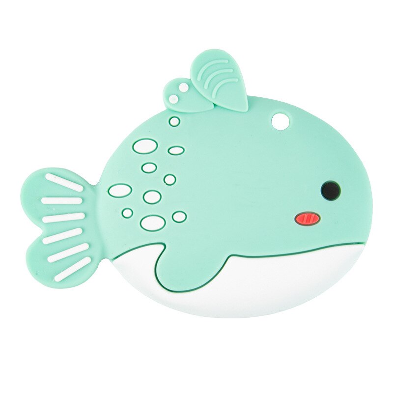 Silicone Baby Bijtring Baby Bite Speelgoed Kind Molaire Beet Geboorte Voor Pasgeborenen Peuter Speelgoed: Green fish