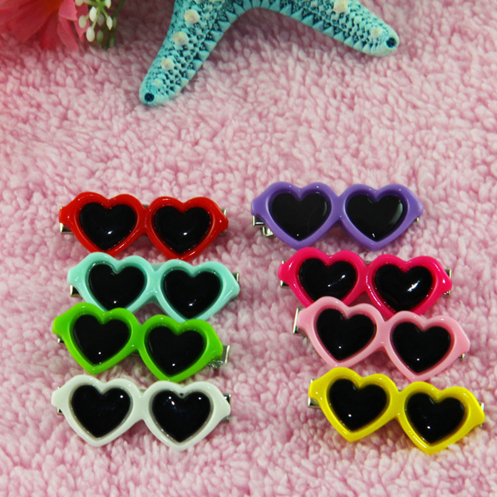 1 Pc Pet Mooie Hart Zonnebril Haarspelden Hond Bows Hair Clips Puppy Honden Kat Teddy Huisdier Haar Decor dierbenodigdheden