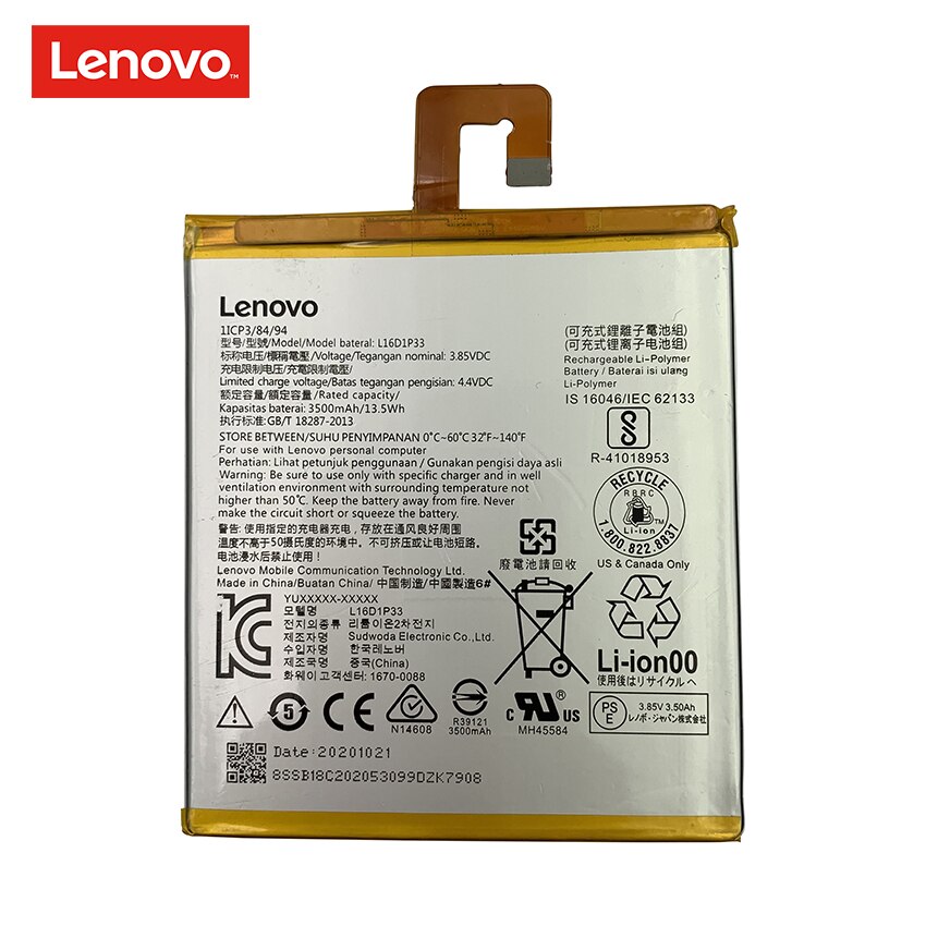 100% L16D1P33 3500Mah Batterij Voor Lenovo TAB4 7.0 Inch TB-7504N TB-7504F TB-7504X Batterij Bateria