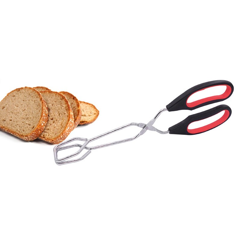 Tenazas de tijera para barbacoa, herramientas de barbacoa, pinzas para comida a la parrilla, mango de tijeras largo, Clip para asar pan, pinzas para el horno, accesorios para barbacoa